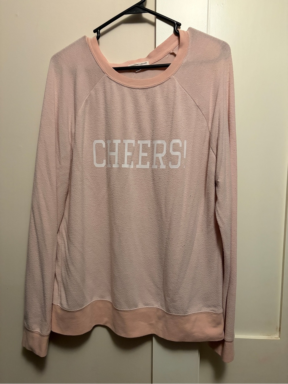 Grayson Threads Pink CHEERS! Women's Pullover Sweatshirt